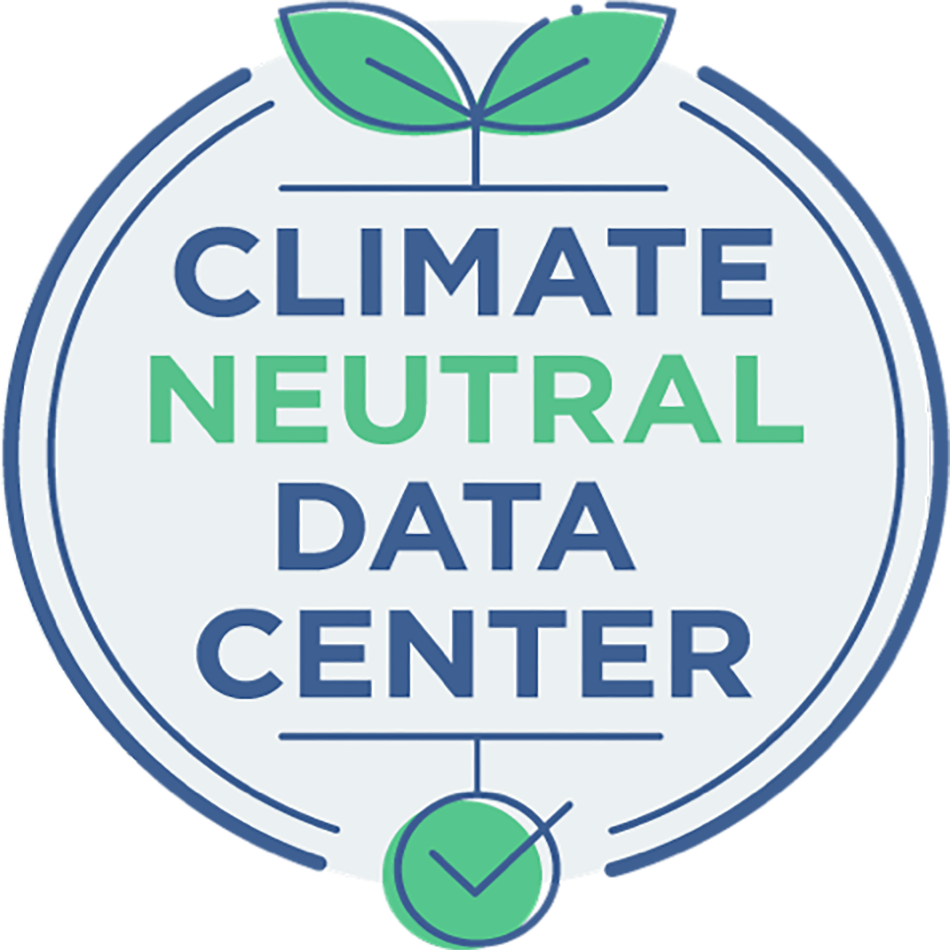 The Climate Neutral Data Centre Pact (CNDC Pact) certification confirms commitment to net-zero emissions by 2030 through renewable energy use, efficiency monitoring (PUE/WUE), and circular practices, supporting sustainable and climate-friendly ICT transformation.